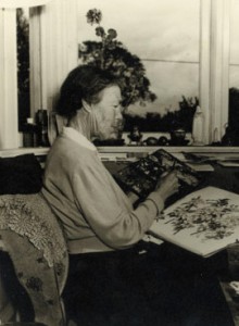 Grand Duchess Olga painting in her Cooksville home