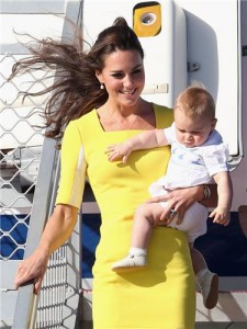 The Duchess of Cambridge and Prince George arrive in Sydney. Photo credit: Chris Jackson/Getty Images