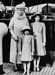 Queen Mary with her granddaughters Princess Elizabeth, the future Elizabeth II and Princess Margaret. George V's consort believed that younger royals should be prepared for their future life of public service.