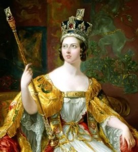 Portrait of the nineteen year old Queen Victoria on her coronation day in 1838.