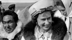 Queen Elizabeth II and Princess Anne touring Resolute Bay, Northwest Territories in 1970