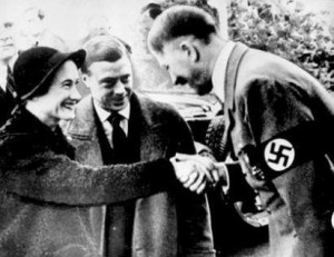 The Duke and Duchess of Windsor meeting with German Chancellor Adolf Hitler in 1937