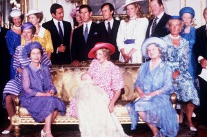 A group photograph from Prince William's christening in 1982
