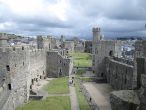 View of Caernarfon Castle from Eagles Tower