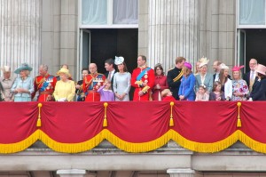 The Royal Family on the Buckingham Palace balcony after the 2012 Trooping the Colour Parade