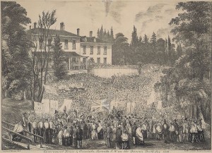 Victoria Day celebrations outside Government House in Toronto in 1854